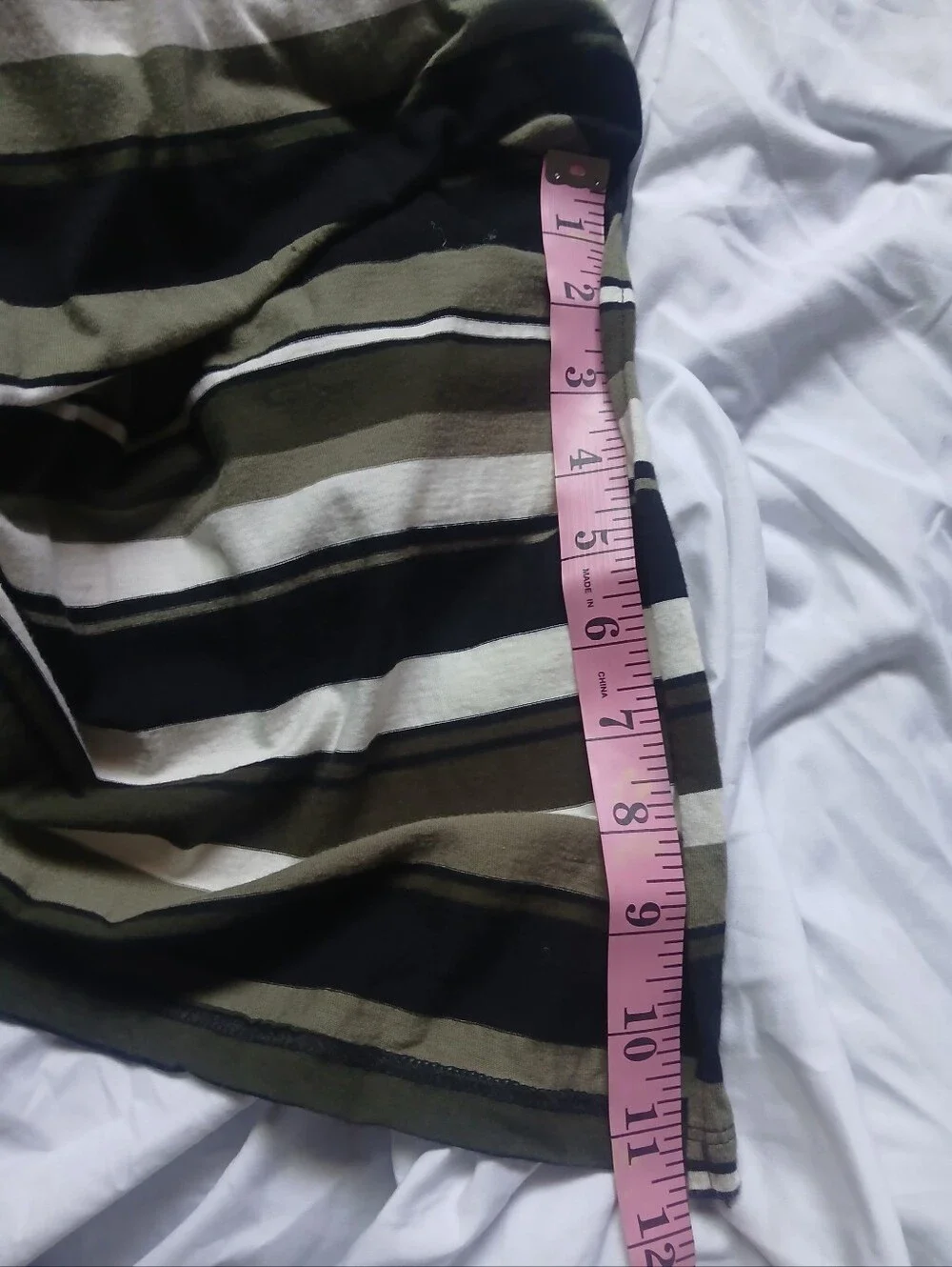 Michael Kors Striped Halter Midi Dress in Olive and Black